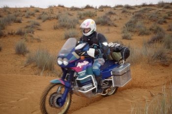 Motorad Wüste