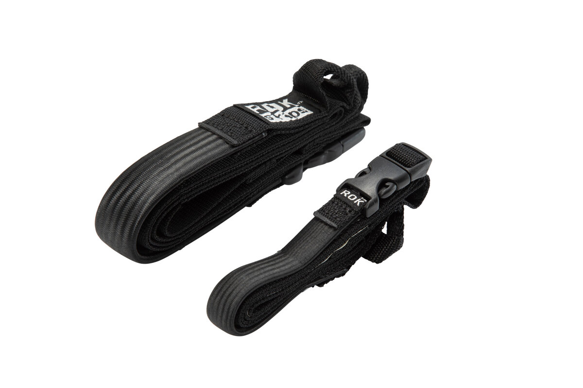 Cinghie di fissaggio per moto ROK (servizio medio) - Larghezza 16 mm - nero  - Set
