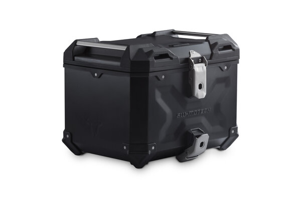 Système topcase TRAX ADV Noir. F 750/850 GS (17-). Pour rack acier inoxyda.