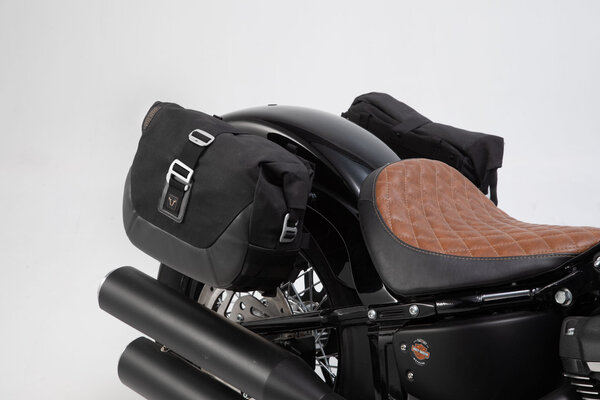 Legend Gear side bag system LC Black Edition Harley Dav. Softail Str. Bob (17-),Standard (20-).