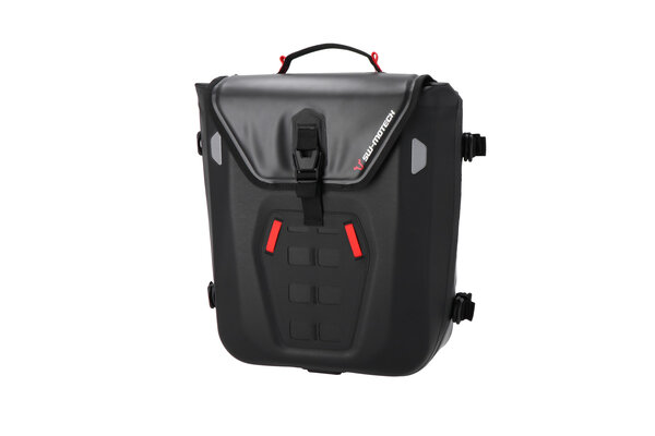 SysBag WP M con placa adaptadora a la izquierda 17-23l. Impermeable. Para soportes laterales.