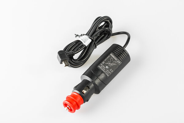 Mini USB charge lead For 12V DIN and cigarette lighter socket. 2000 mA.