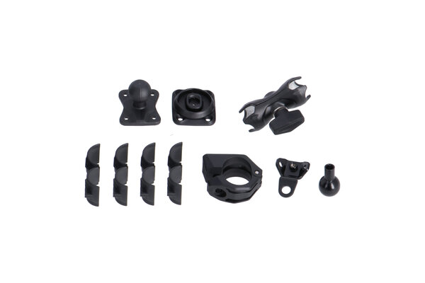 Kit support universel avec T-Lock Incl. bras 2". Pour guidon/fixation rétroviseur