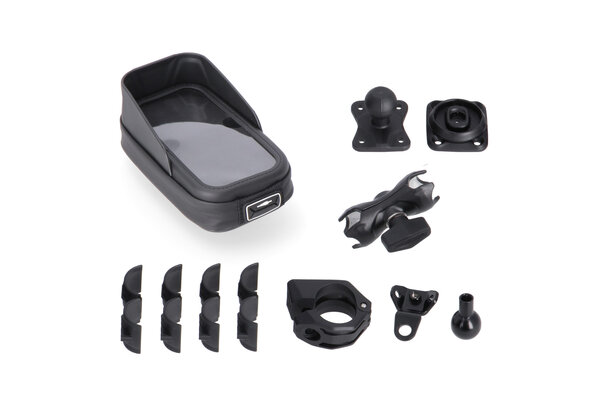 Universal GPS mount kit with Phone Case Incl. 2" socket arm, for handlebar/mirror thread