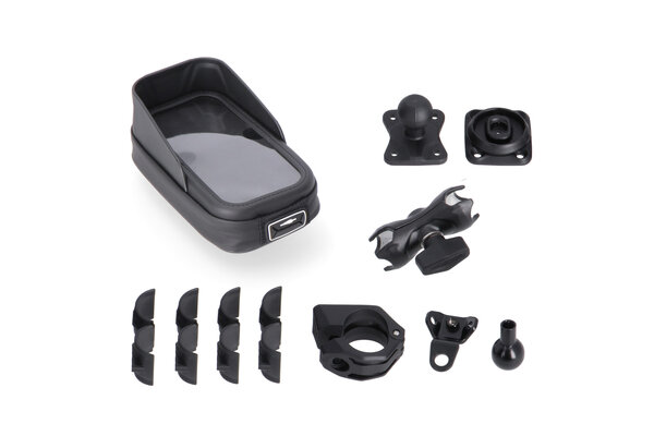 Kit Phone Case avec support universel Incl. bras 2". Pour guidon/fixation rétroviseur