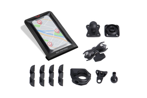Kit navigatore universale con Smartphone Drybag Incl. braccio 2". Per manubrio/attacco specchietto