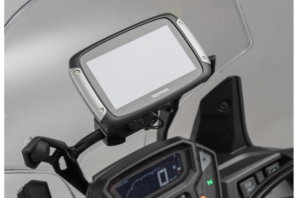 GPS mount for crossbar Ø 10/12 mm Black.