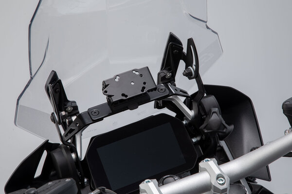 Supporto per navigatore da cruscotto. B-stock Nero. BMW R 1200 GS (12-18), R 1250 GS (18-).