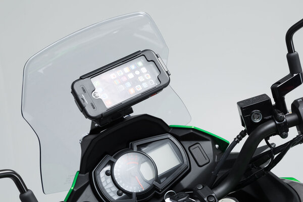 GPS mount for cockpit Black. Kawasaki Versys-X300 ABS (16-).