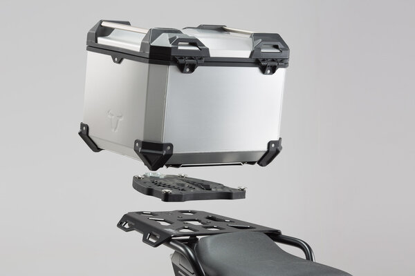 TRAX ADV top case system Silver. Honda NC700 S/X (11-14) NC750 S/X (14-15).