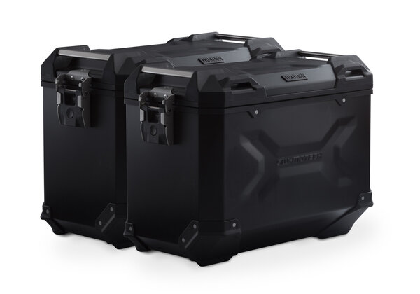 TRAX ADV aluminium case system Black. 45/45 l. Suzuki DL1000 / Kawasaki KLV1000.