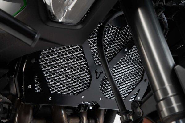 Radiator guard Black/Silver. Kawasaki Versys 1000 (18-).