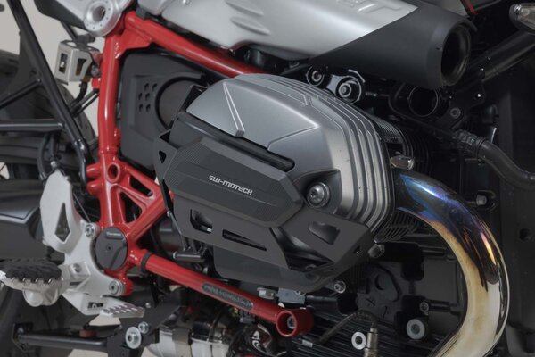 Protección de cilindro Negro. Modelos BMW R nineT, modelos R 12.