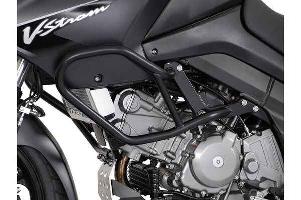 Barra di protezione motore Nero. Suzuki DL 650 V-Strom (04-10).