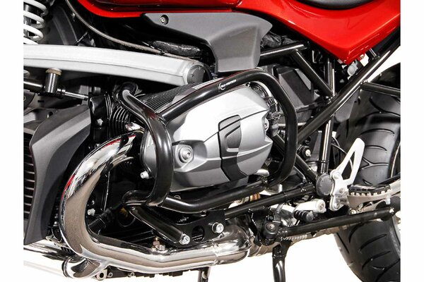 Protecciones laterales de motor Negro. BMW R 1200 R (07-14).