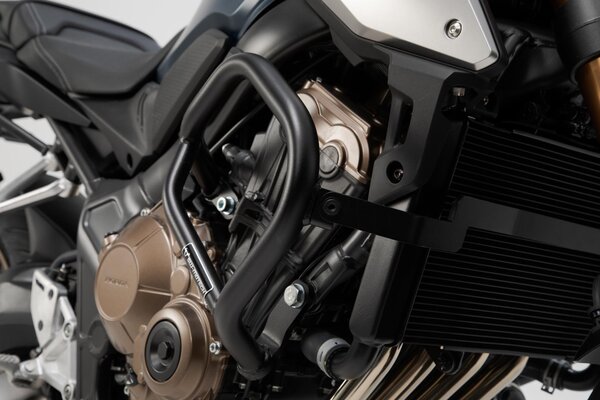 Protecciones laterales de motor Negro. Honda CB650F (14-18) / CB650R (18-).