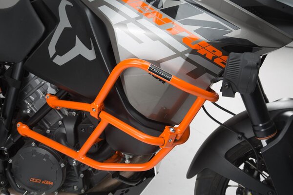 Crashbar supérieur pour crashbar d’origine KTM Orange. 1290 SAdv R / S (16-), 1090 Adv (16-).