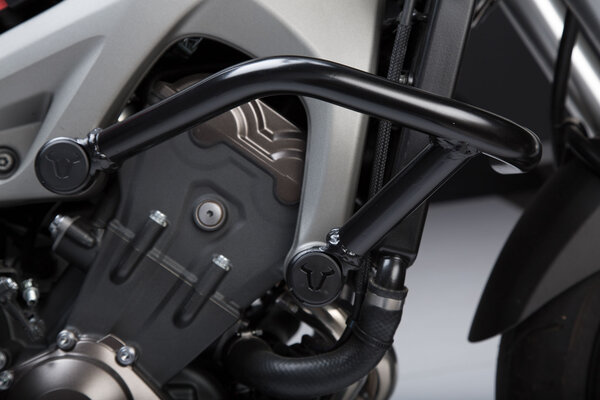 Protecciones laterales de motor Negro. Yamaha MT-09/Tracer, XSR900/Abar.