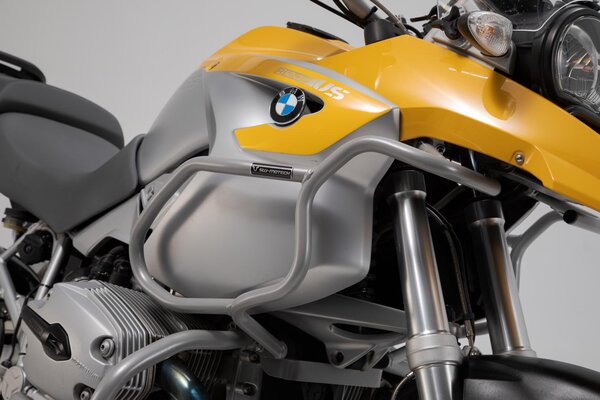 Barra di protezione superiore Argento. BMW R1200 GS (04-07). Solo con barra.