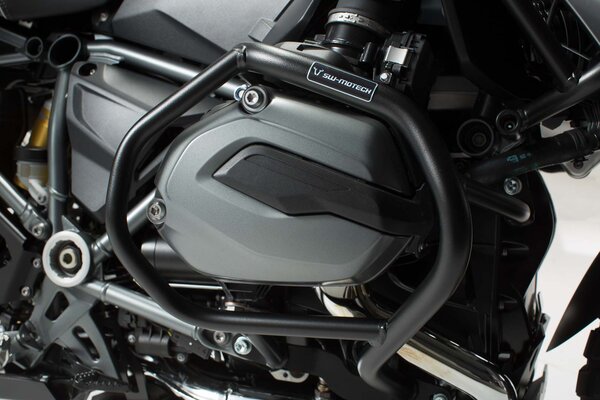 Protecciones laterales de motor Negro. BMW R 1200 GS LC (12-18) / Rallye (16-18).