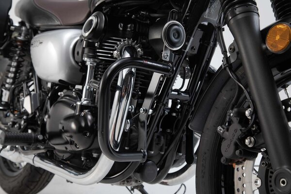 Barra di protezione motore Nero. Kawasaki W800 Street / Cafe (18-).