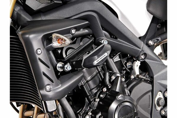 Sturzpad-Kit Schwarz. Triumph Street Triple 675 (07-12).