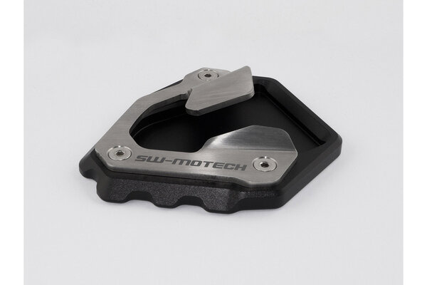 Base maggiorata per cavalletto laterale Nero/Argento. CRF1000L (15-)/Adv Sports (18-).