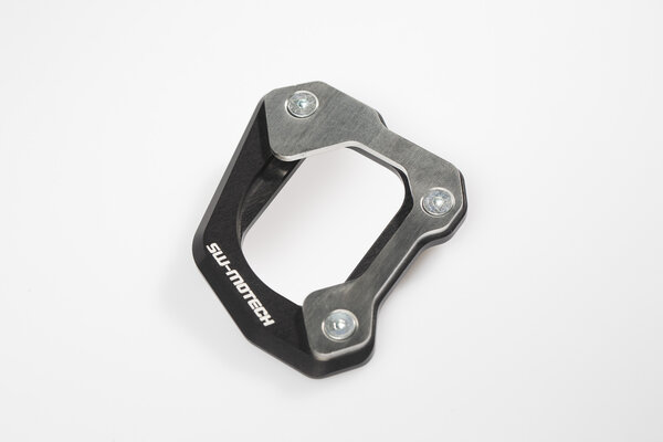 Base maggiorata per cavalletto laterale Nero/Argento. BMW F 800 GS/Adv, Husqvarna TR650.
