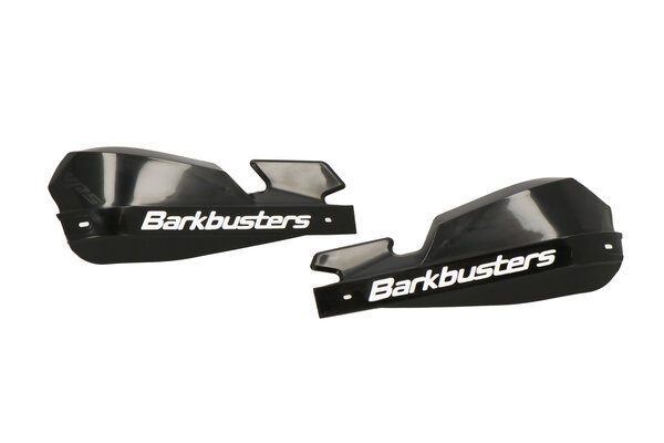 Protège-mains Barkbusters VPS en plastique Noir. Avec déflecteur d\'air noir réglable.