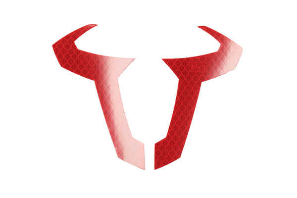 Toro adesivo SW-MOTECH 130 x 97 mm. Riflettente. Rosso.