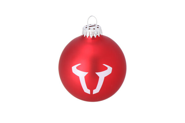 Palla di Natale SW-MOTECH 8 cm. In vetro. Rosso. Con logo