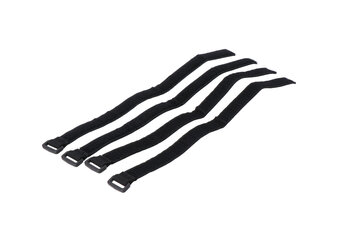 Set di cinghie in velcro 4 pezzi. Con occhiello in plastica. PRO Rackpack