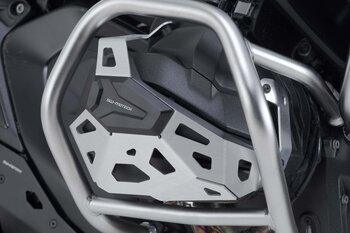 Protections de cylindres Noir/argent. BMW R 1300 GS, R 1300 R/RS.