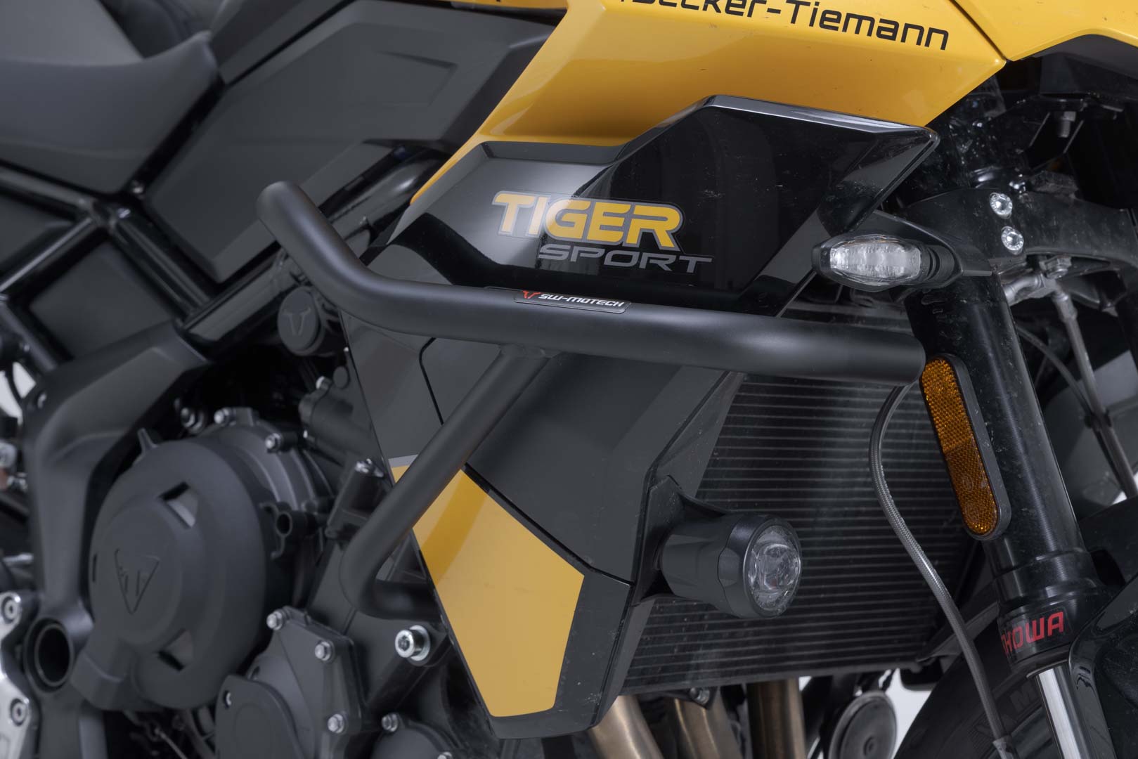 Barra di protezione motore Nero. Triumph Tiger Sport 660 (25-) / 800 (24-).