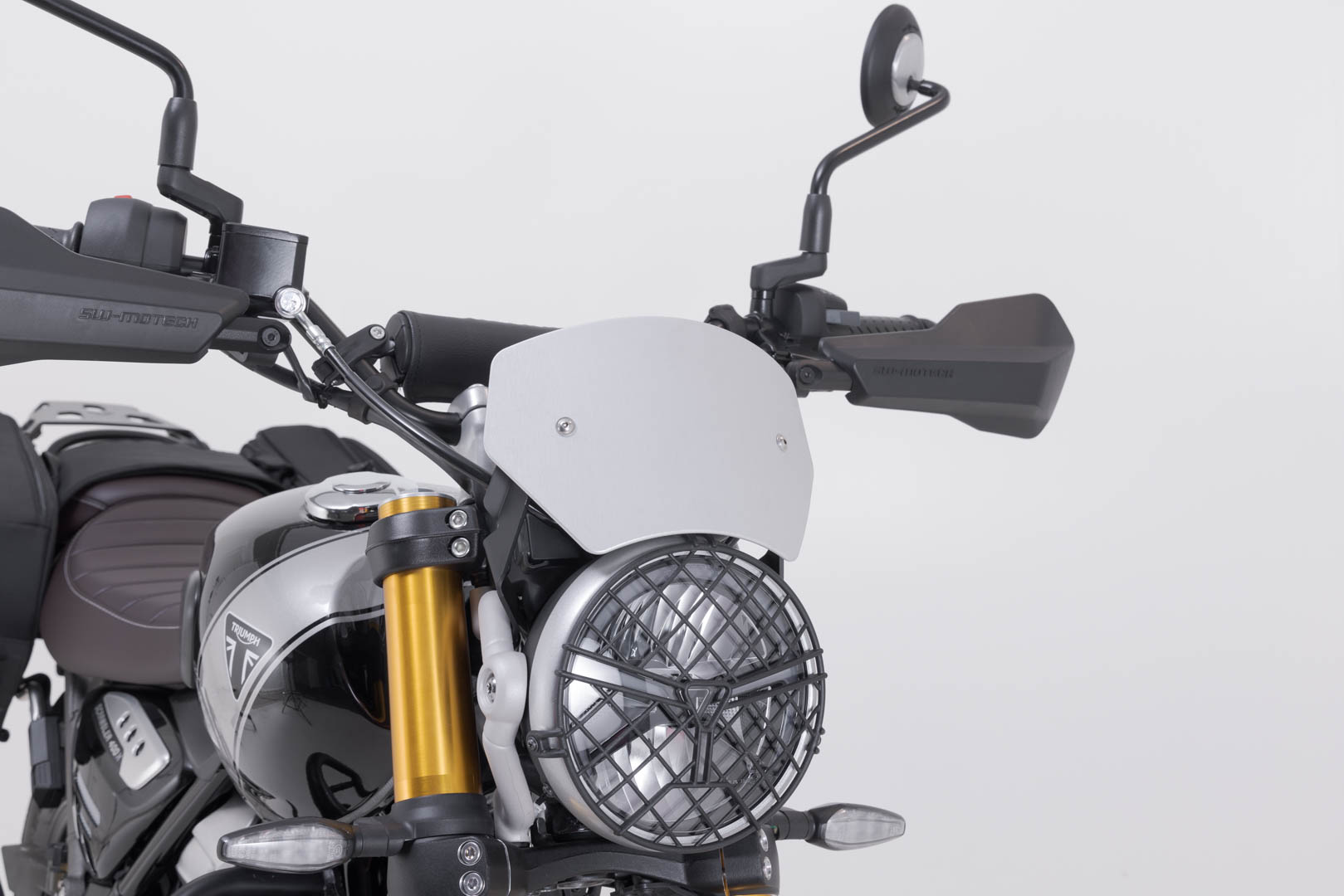 Windschild Silbern. Triumph Scrambler 400 X (23-).