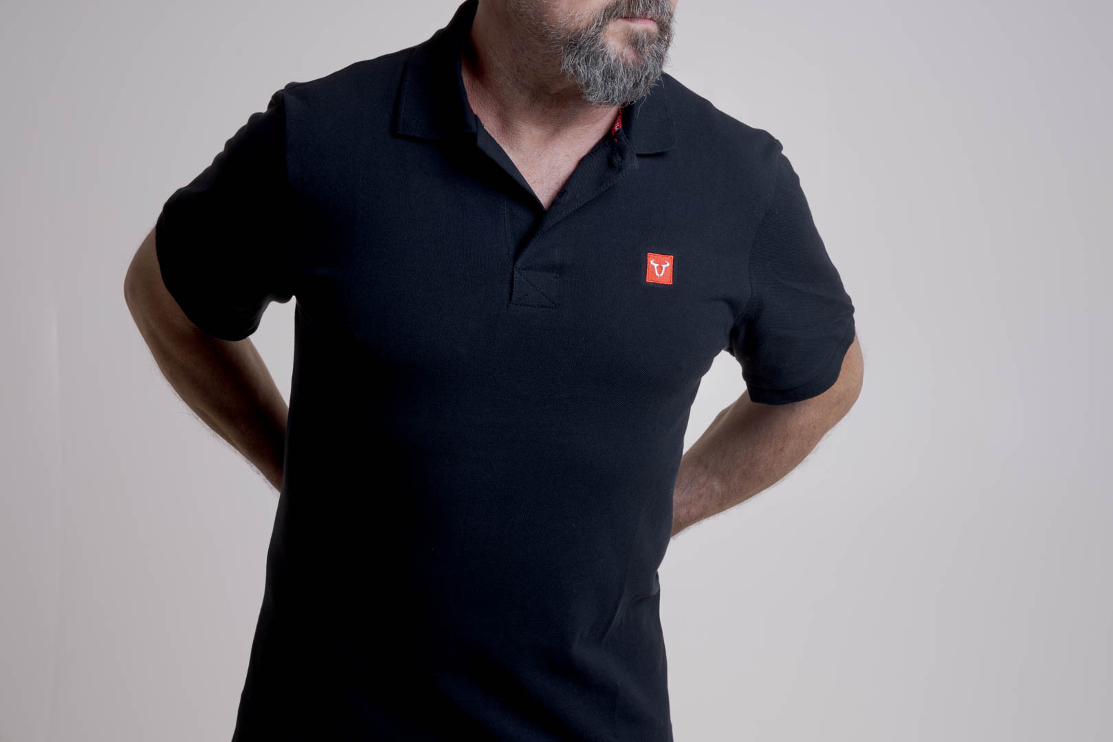 Polo-Shirt Core Line. Schwarz. Herren. Größe 4XL.