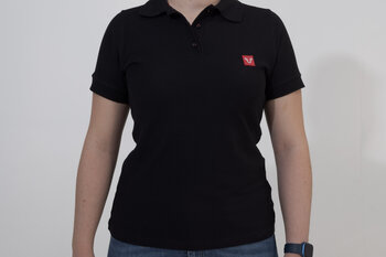 Polo-Shirt Core Line. Schwarz. Damen. Größe XS.