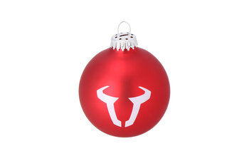 Palla di Natale SW-MOTECH 8 cm. In vetro. Rosso. Con logo
