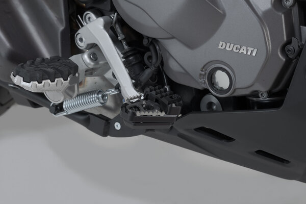 Fußbremshebel-Erweiterung Schwarz. Ducati Multistrada 950/1200/1260/V2/V2S.