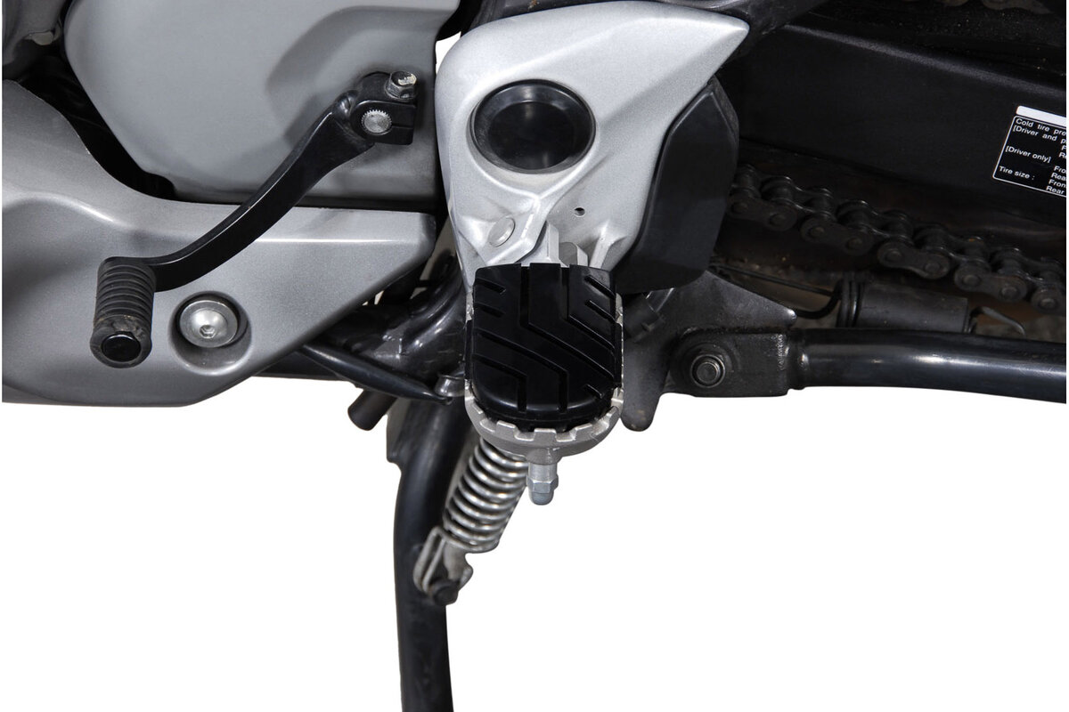 Support latéral de pied de moto universel réglable en alliage d'aluminium,  nouveau Support de béquille - Type Argent