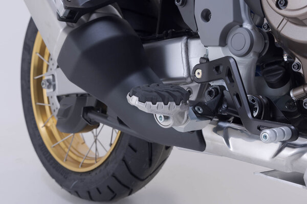 EVO footrest kit Silver/black. Honda CRF1100L Africa Twin / Adv Sp.
