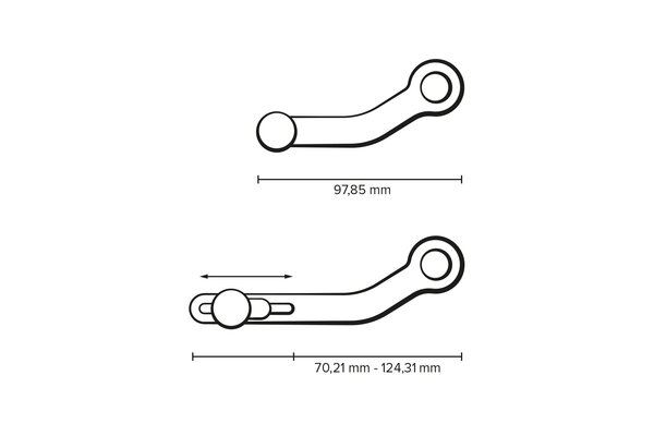 Gear lever BMW R 1200 R/RS (14-18), R 1250 R/RS (18-).