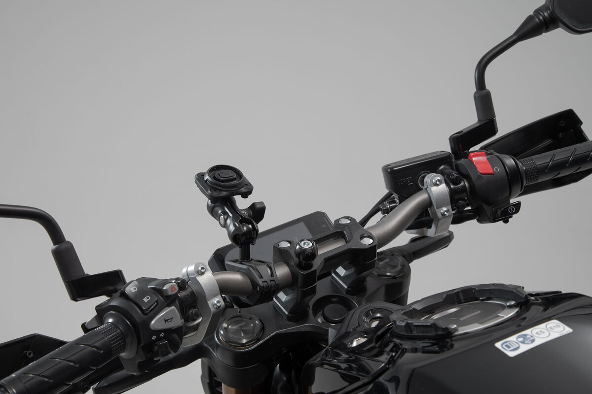 Motorrad Fahrrad Lenker Halterung Kamera Halterung Adapter (Schwarz)