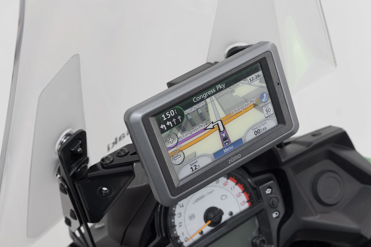 Support GPS moto pour cockpit SW-Motech Kawasaki Versys 1000 (12