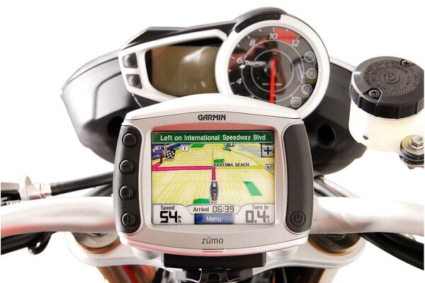Support GPS pour guidon Noir. Triumph Speed Triple 1050 (10-).