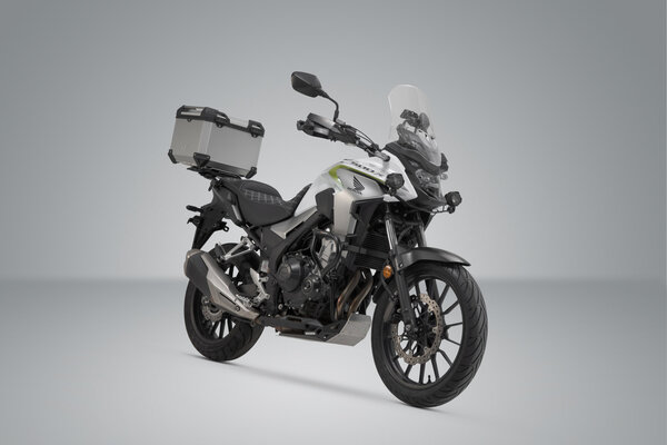 Système topcase TRAX ADV Gris. Honda CB500X, CB500F, CBR500R, NX500.