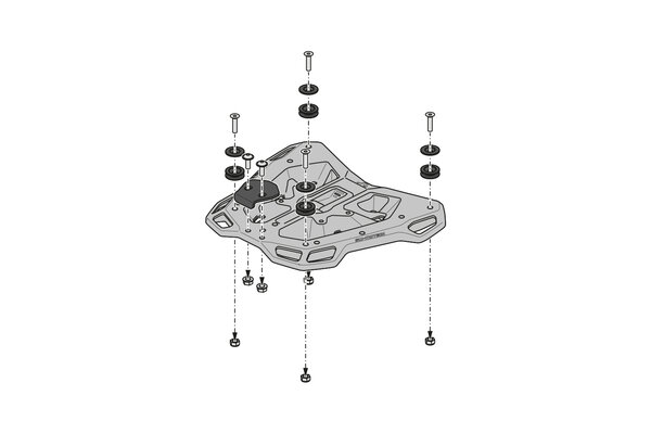 Portaequipaje STREET-RACK Negro. Honda NC750X (16-20)/ NC750S (16-).