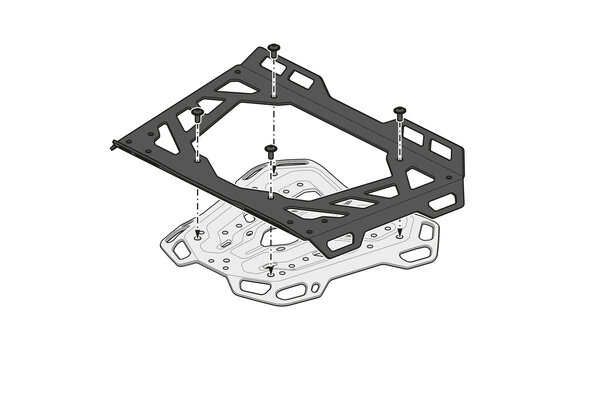 Portabagagli ADVENTURE-RACK Nero. Suzuki V-Strom 650 / 1000 / 1050.