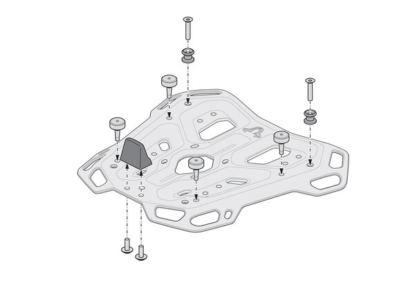 Sistema bauletto DUSC XL Nero. 55 l. R 1300 GS/Adv (23-). Supporto bauletto