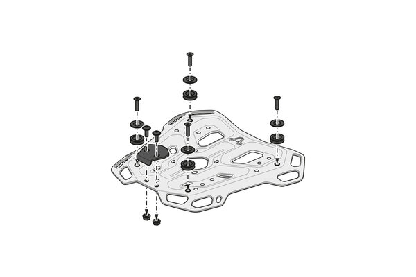 Portabagagli ADVENTURE-RACK Nero. Modelli Ducati Multistrada V4 (20-).